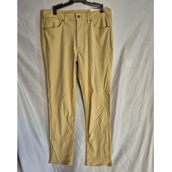 American Eagle Mens Active Slim Airflex+ Pants 33x32 Beige Khaki - Picture 1 of 4